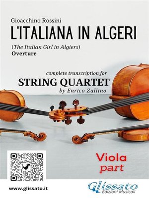 cover image of Viola part of "L'Italiana in Algeri" for String Quartet